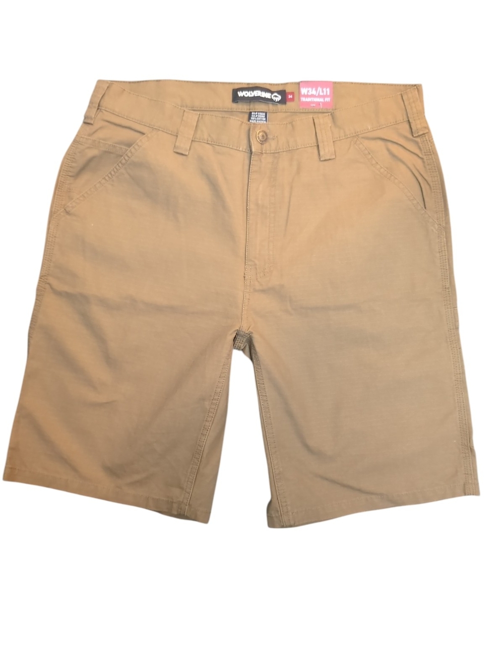 Wolverine Ripstop Utility Work Shorts Men’s 34 Khaki Cargo NWT Gorpcore Hiking